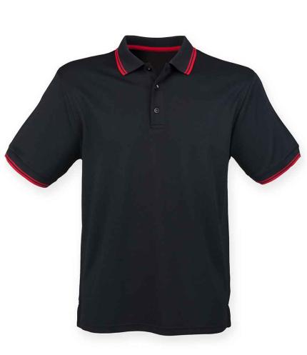 Henbury Coolplus® Tipped Polo Shirt