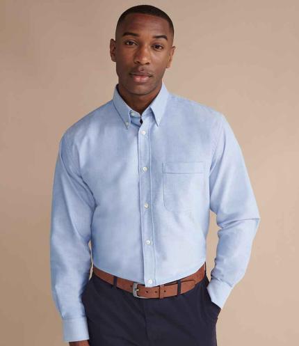 Henbury Long Sleeve Classic Oxford Shirt 3