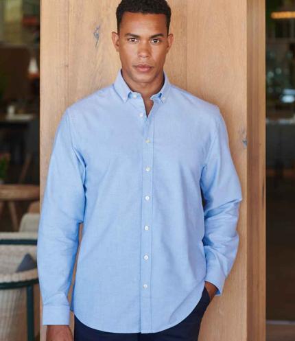 Henbury Modern Long Sleeve Classic Fit Oxford Shirt 3