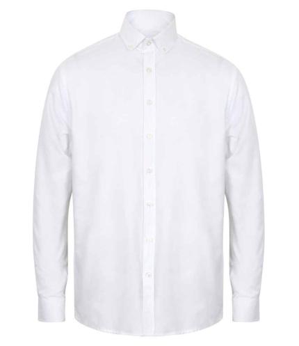 Henbury Modern Long Sleeve Classic Fit Oxford Shirt 0