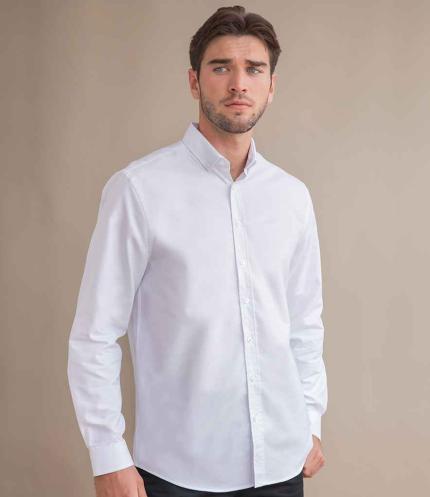 Henbury Modern Long Sleeve Classic Fit Oxford Shirt 3