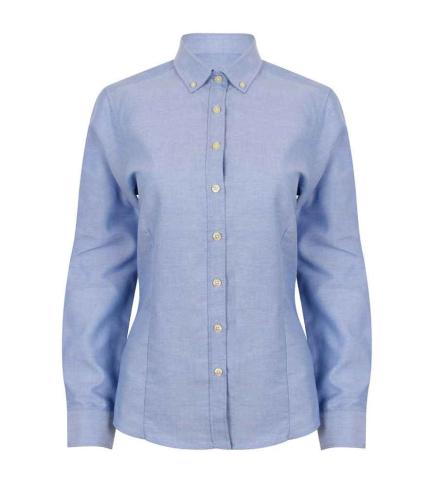 Henbury Ladies Modern Long Sleeve Regular Fit Oxford Shirt