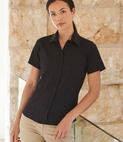 Henbury Ladies Short Sleeve Wicking Shirt 3