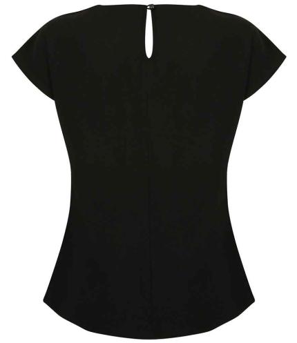 Henbury Ladies Pleat Front Short Sleeve Blouse 2