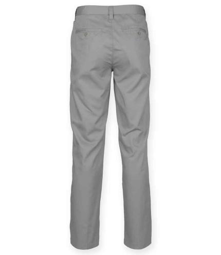Henbury Ladies 65/35 Flat Fronted Chino Trousers 1