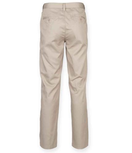 Henbury Ladies 65/35 Flat Fronted Chino Trousers 2