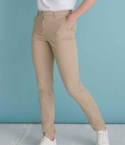 Henbury Ladies Stretch Chino Trousers 3