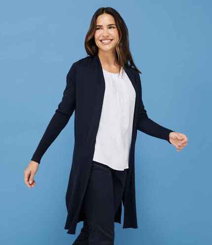 Henbury Ladies Longline Open Cardigan 3