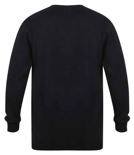 Henbury Lightweight Cotton Acrylic V Neck Sweater 2