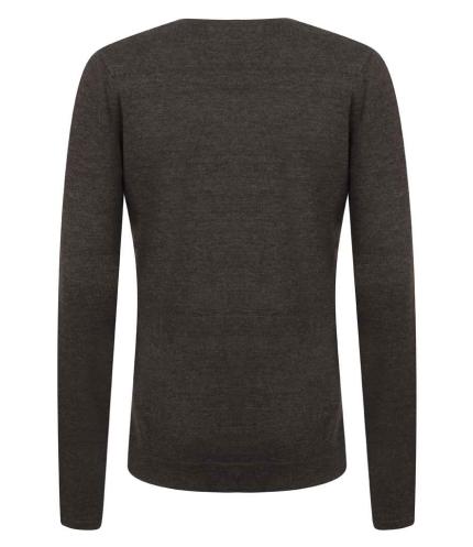 Henbury Ladies Lightweight Cotton Acrylic V Neck Sweater 2