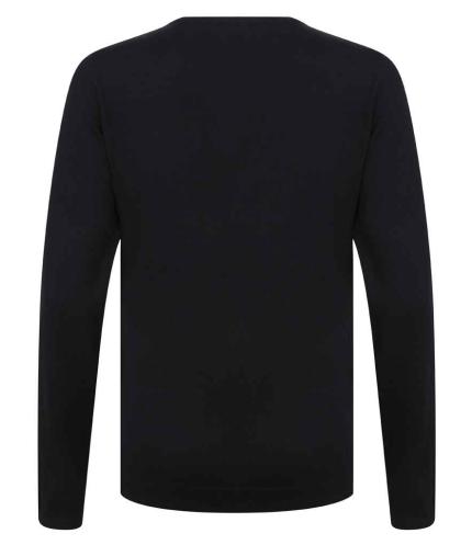 Henbury Ladies Lightweight Cotton Acrylic V Neck Sweater 2