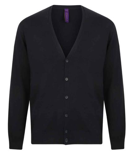 Henbury Lightweight Cotton Acrylic V Neck Cardigan