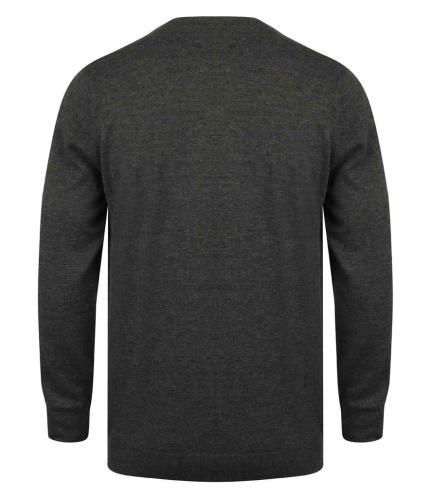 Henbury Lightweight Cotton Acrylic Crew Neck Sweater 2