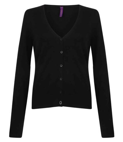 Henbury Ladies Lightweight V Neck Cardigan 0
