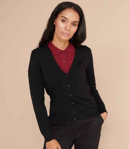 Henbury Ladies Lightweight V Neck Cardigan 3