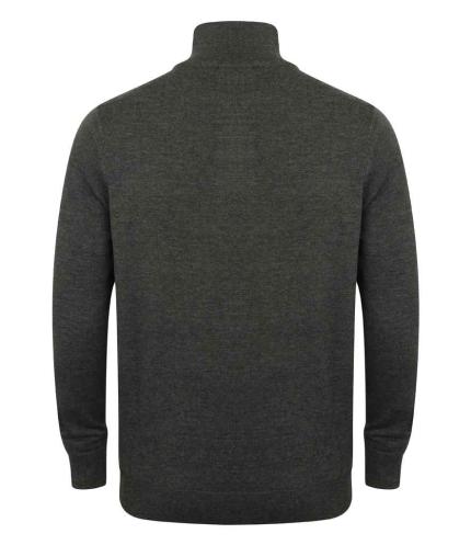 Henbury Zip Neck Sweater 2