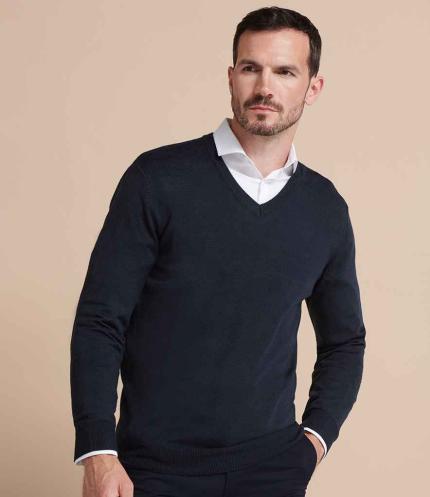 Henbury Acrylic V Neck Sweater 3