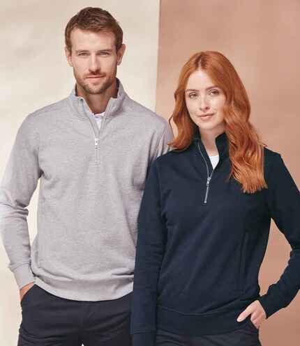 Henbury Unisex Sustainable 1/4 Zip Sweatshirt 1