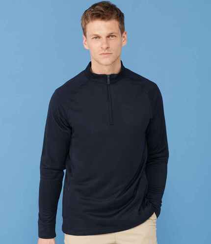 Henbury Zip Neck Wicking Top 3