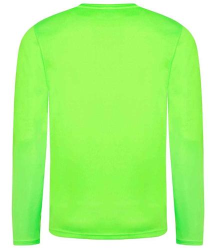 AWDis Cool Long Sleeve Wicking T-Shirt - Electric Green | Order Uniform ...