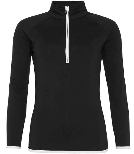 AWDis Ladies Cool Half Zip Sweat Top