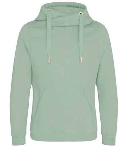 AWDis Cross Neck Hoodie - Dusty Green | Order Uniform UK Ltd