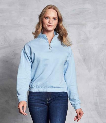 AWDis Ladies Cropped 1/4 Zip Sweatshirt 2