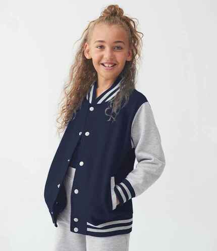 AWDis Kids Varsity Jacket 1