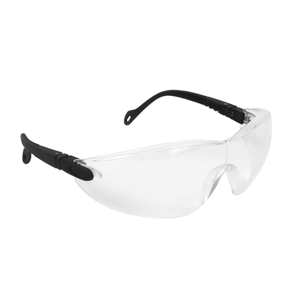 JSP Eclipse Clear Safety Specs - Black - Black | Order Uniform UK Ltd