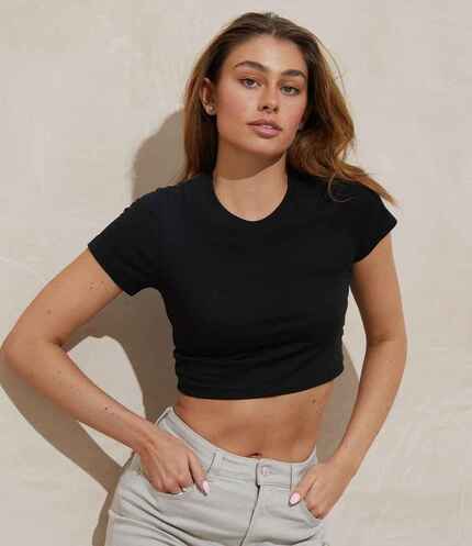 AWDis Ladies Tri-Blend Cropped T-Shirt 2