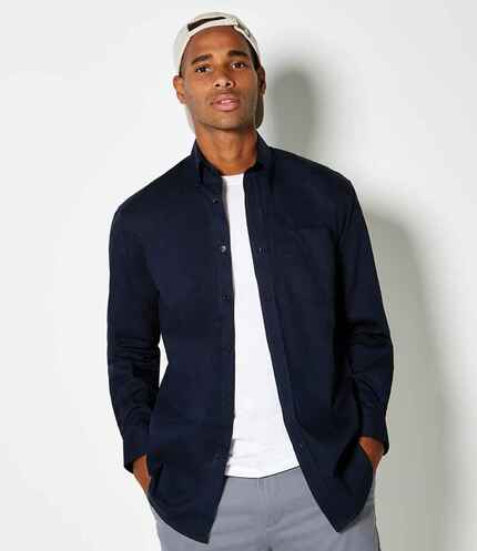 Kustom Kit Premium Long Sleeve Classic Fit Oxford Shirt 1
