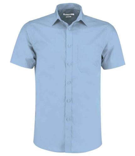 Kustom Kit Short Sleeve Tailored Poplin Shirt