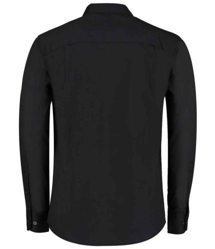 Kustom Kit Long Sleeve Tailored Mandarin Collar Shirt 1