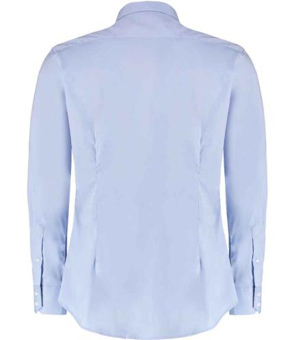 Kustom Kit Slim Fit Stretch Long Sleeve Oxford Shirt 1