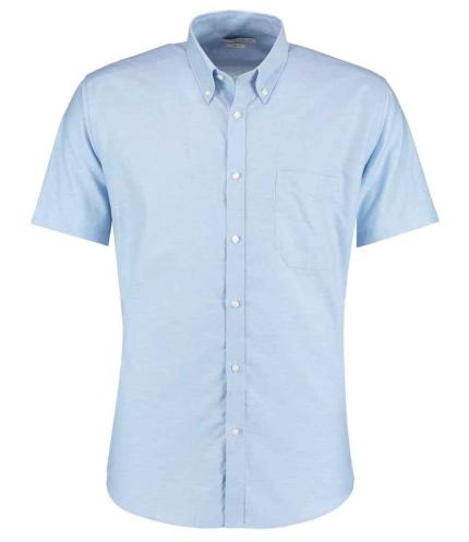 Kustom Kit Short Sleeve Slim Fit Oxford Shirt