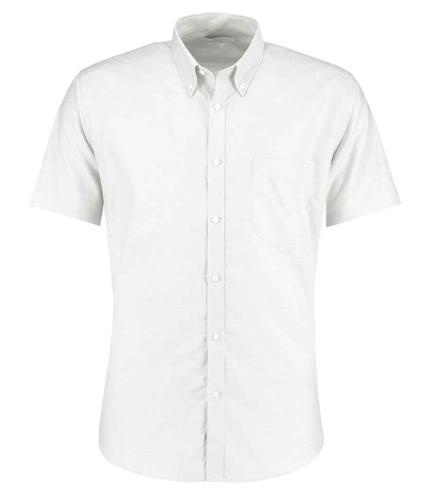 Kustom Kit Short Sleeve Slim Fit Oxford Shirt