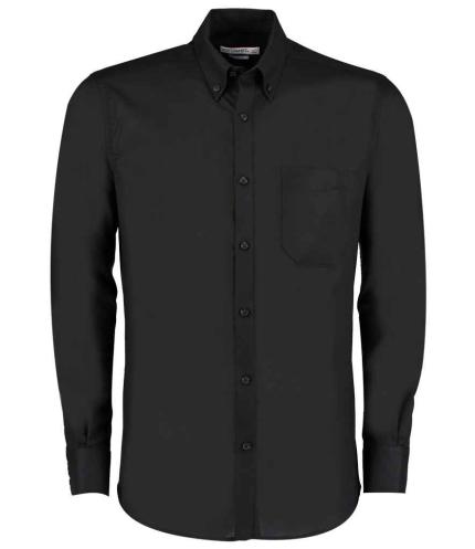 Kustom Kit Long Sleeve Slim Fit Workwear Oxford Shirt