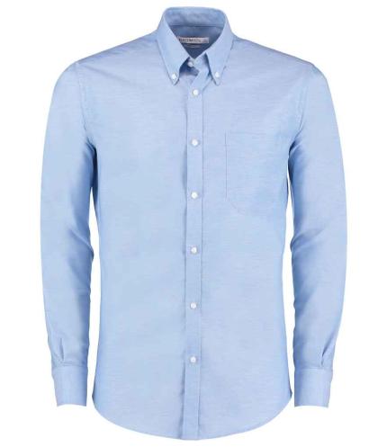 Kustom Kit Long Sleeve Slim Fit Workwear Oxford Shirt