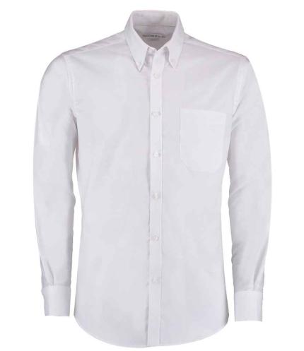 Kustom Kit Long Sleeve Slim Fit Workwear Oxford Shirt