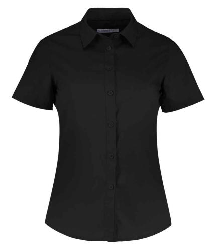 Kustom Kit Ladies Short Sleeve Tailored Poplin Shirt