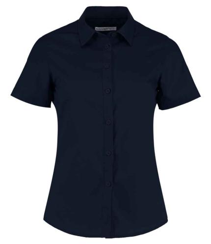 Kustom Kit Ladies Short Sleeve Tailored Poplin Shirt