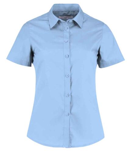 Kustom Kit Ladies Short Sleeve Tailored Poplin Shirt