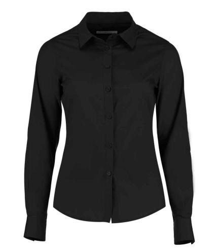 Kustom Kit Ladies Long Sleeve Tailored Poplin Shirt