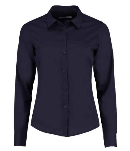 Kustom Kit Ladies Long Sleeve Tailored Poplin Shirt