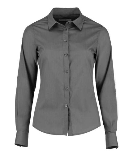 Kustom Kit Ladies Long Sleeve Tailored Poplin Shirt