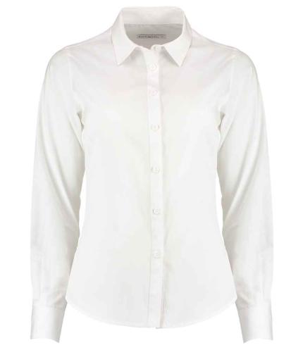 Kustom Kit Ladies Long Sleeve Tailored Poplin Shirt