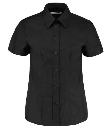 Kustom Kit Ladies Short Sleeve Tailored Workwear Oxford Shirt