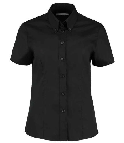 Kustom Kit Ladies Premium Short Sleeve Tailored Oxford Shirt