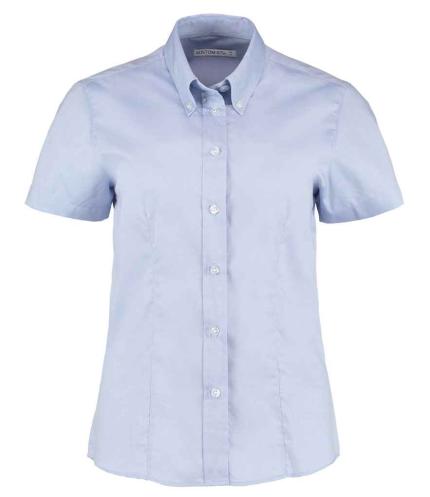 Kustom Kit Ladies Premium Short Sleeve Tailored Oxford Shirt