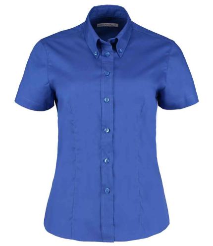 Kustom Kit Ladies Premium Short Sleeve Tailored Oxford Shirt